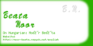 beata moor business card